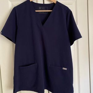Figs Scrub Top - Casma 3-pocket navy